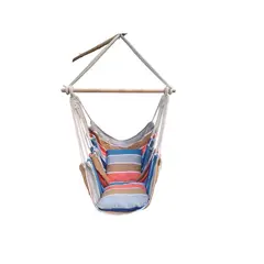 GENERICO - Silla Hamaca Con Soporte De Madera Para Camping O Jardín