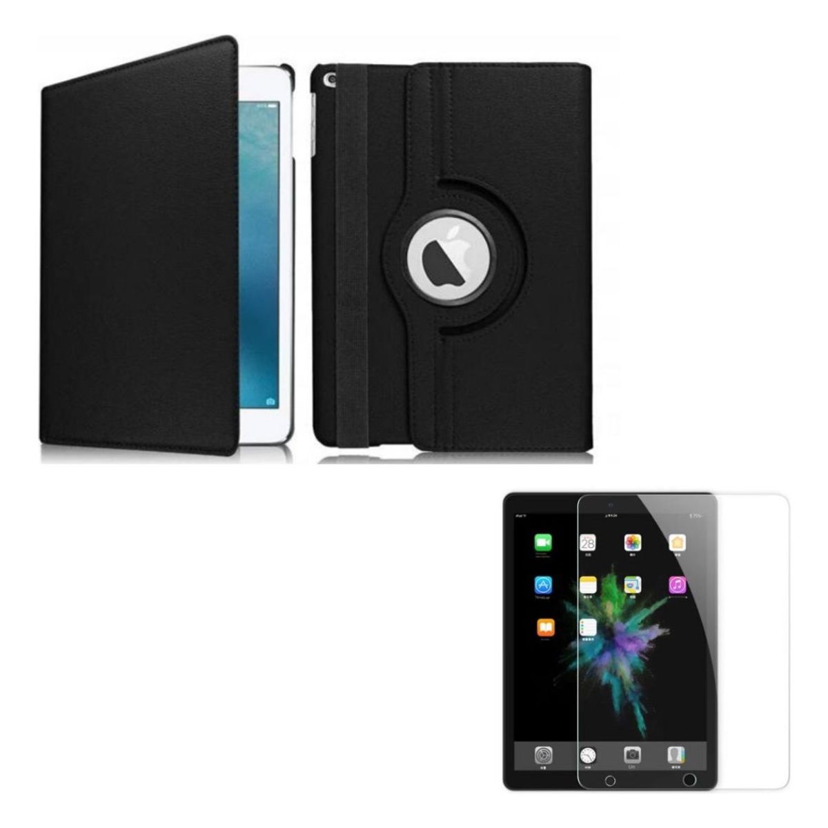 GENERICO - Funda Giratoria 360 Para iPad 10.2 7ma 8va 9na + Lamina V.