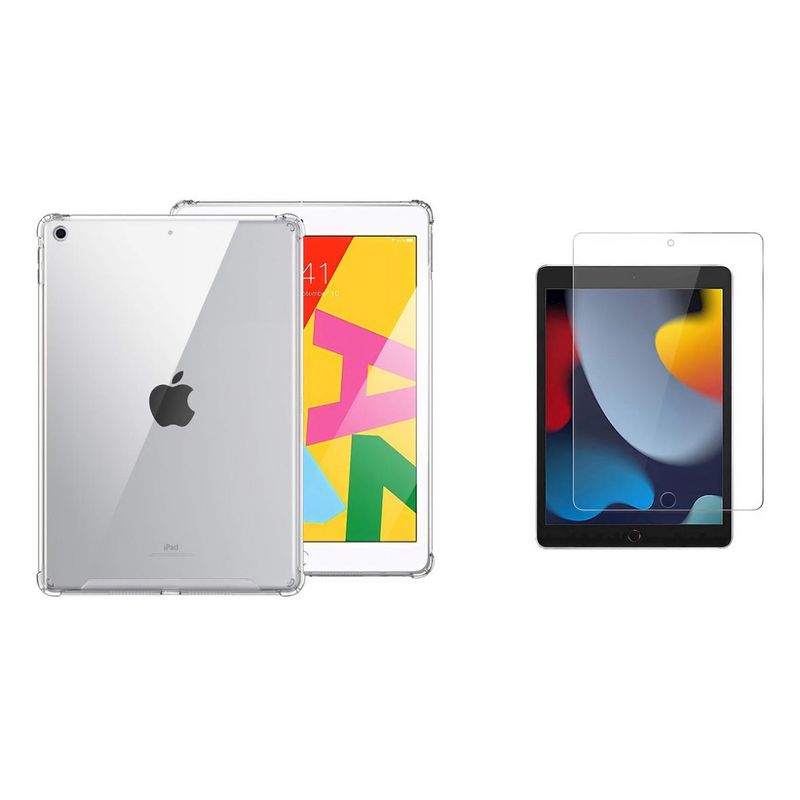 GENERICO - Funda Transparente Para iPad 7 8 9 Gen 10.2 + Lamina Vidrio