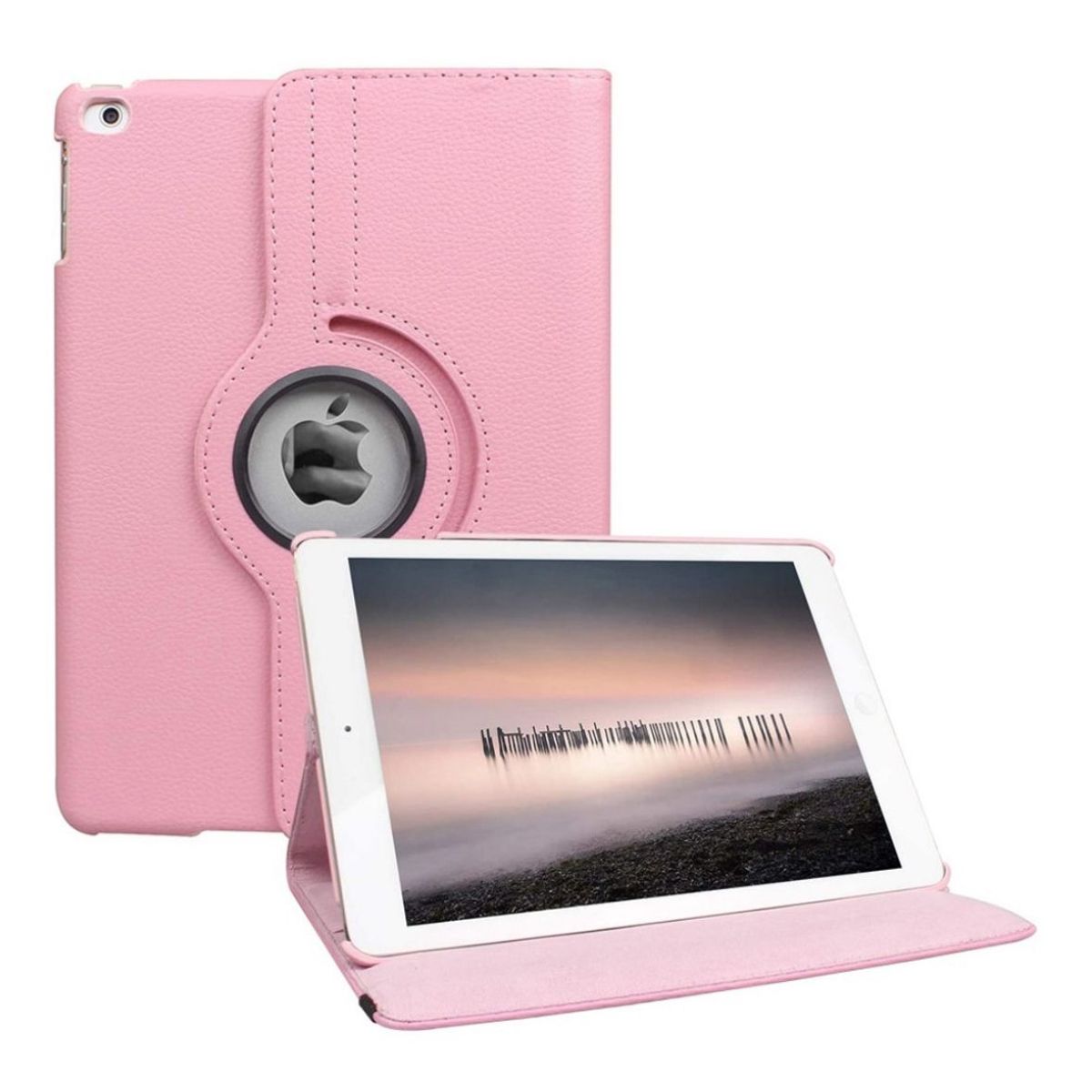 GENERICO - Funda De Tablet Giratoria 360° Para iPad 10.2 7ª 8ª 9ª Gen Rosada