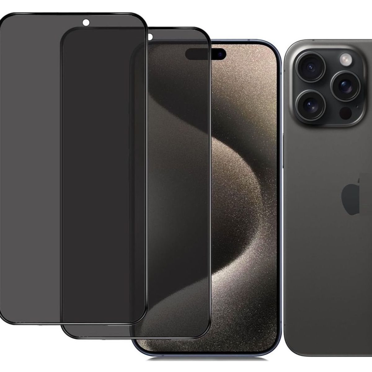 GENERICO - Lamina de Vidrio Templado Antiespia Para iPhone 15 Pro