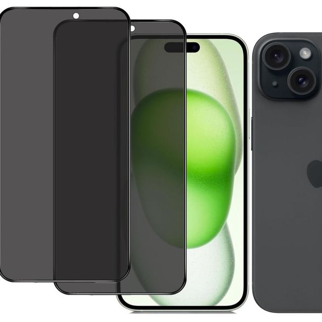 GENERICO - Lamina de Vidrio Templado Antiespia Para iPhone 15 Plus