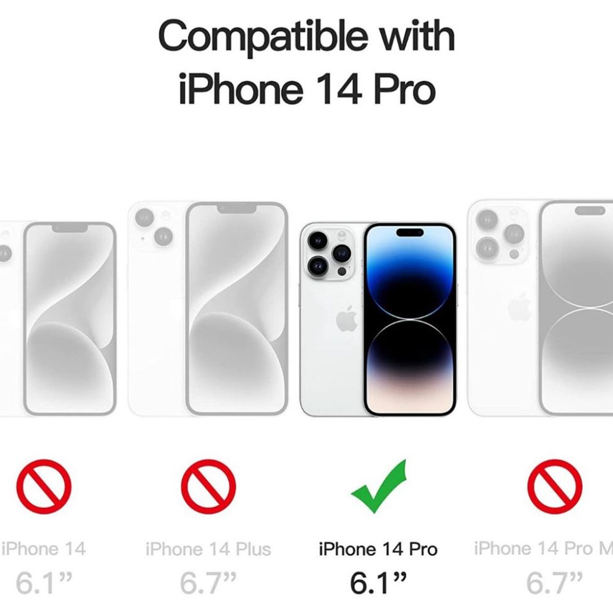GENERICO - Lamina de Vidrio Templado Antiespia Para iPhone 14 Pro