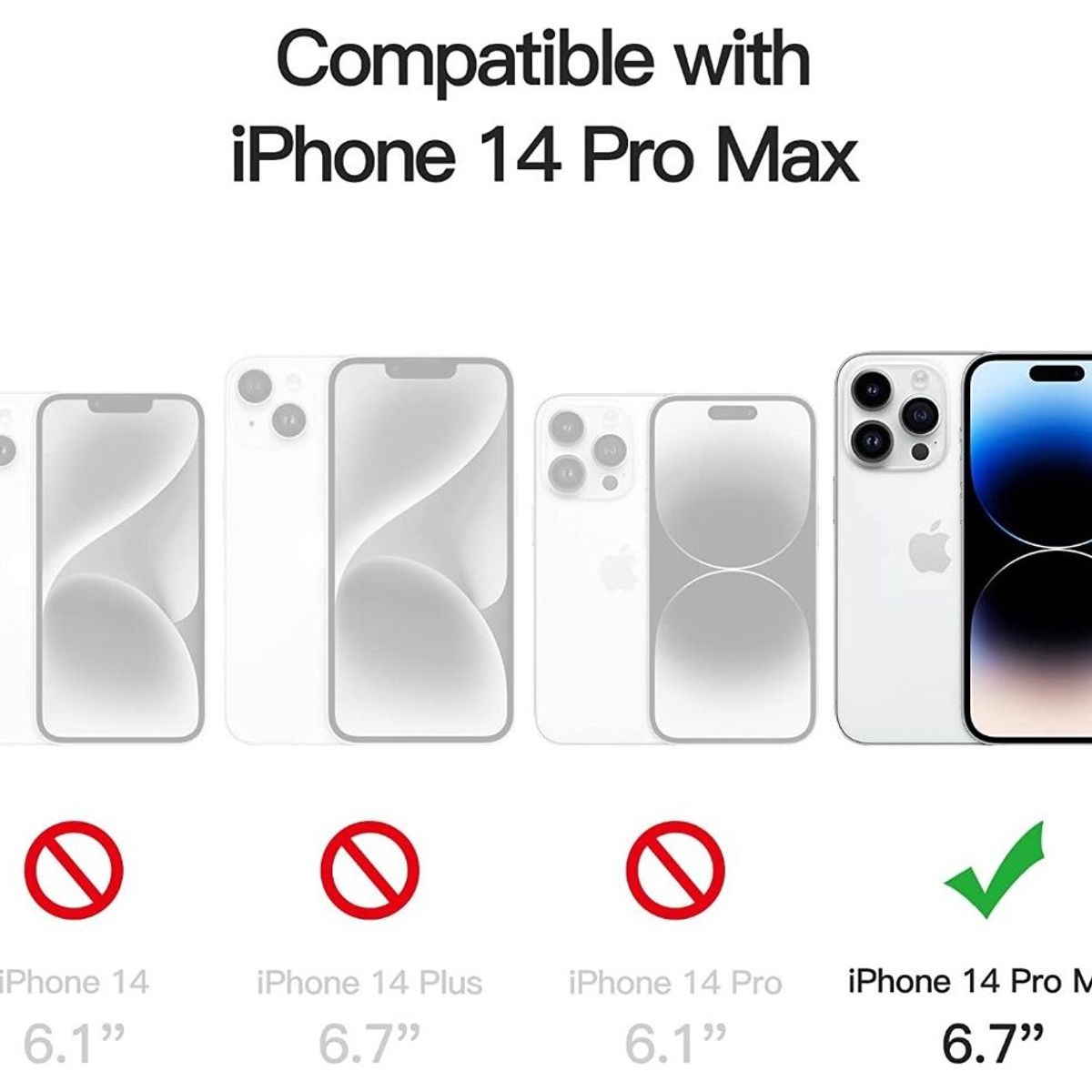 GENERICO - Lamina de Vidrio Templado Antiespia Para iPhone 14 Pro Max