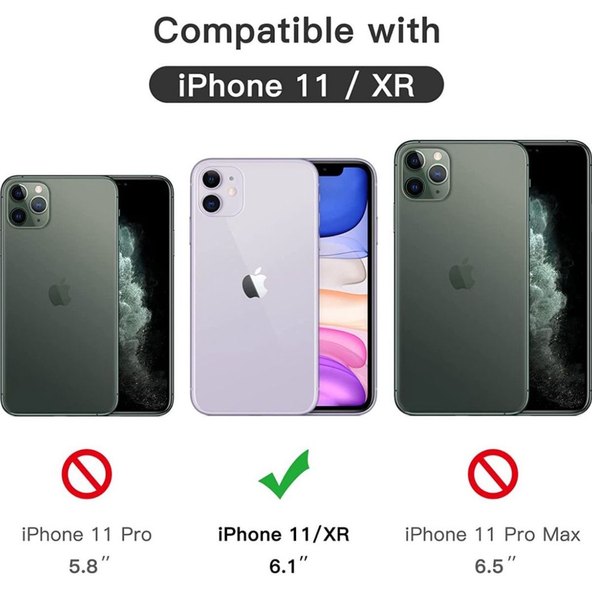 GENERICO - Lamina de Vidrio Templado Antiespia Para iPhone 11