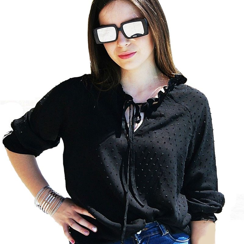 VIVAFELICIA - Blusa Algodón Elinor Negro