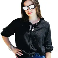VIVAFELICIA - Blusa Algodón Elinor Negro
