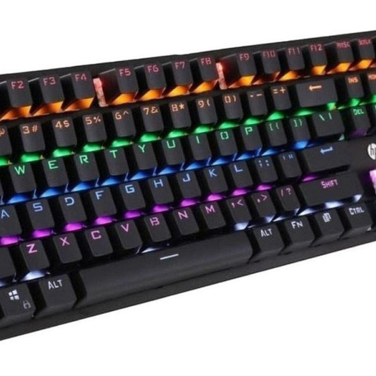 HP - Teclado Hp Gk100 Qwerty Español Color Negro Con Luz Rgb