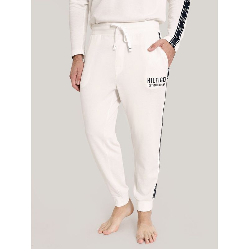 TOMMY HILFIGER - Pantalón Pijama Con Logo Blanco Tommy Hilfiger