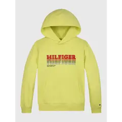 TOMMY HILFIGER - Polerón Hoodie Con Logo Gráfico Amarillo