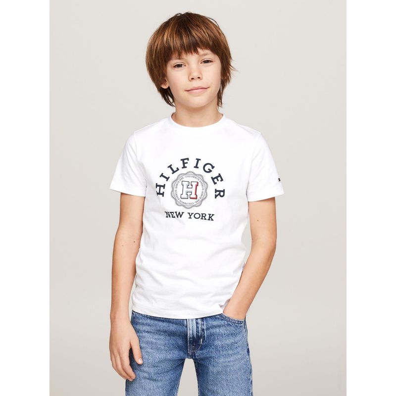 TOMMY HILFIGER - Polera Con Monotipo Archive Blanco Tommy Hilfiger