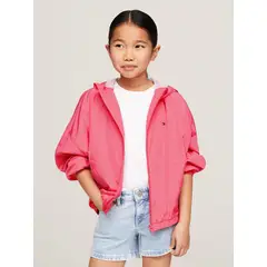 TOMMY HILFIGER - Cortavientos Hoodie Essential Rosado