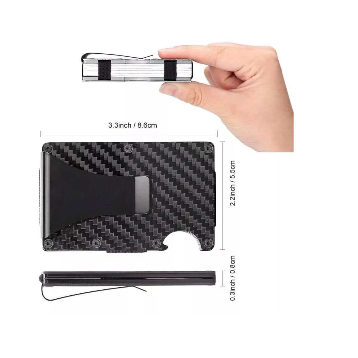 GENERICO - Billetera Tarjetero Minimalista Rfid  Hombre Mujer