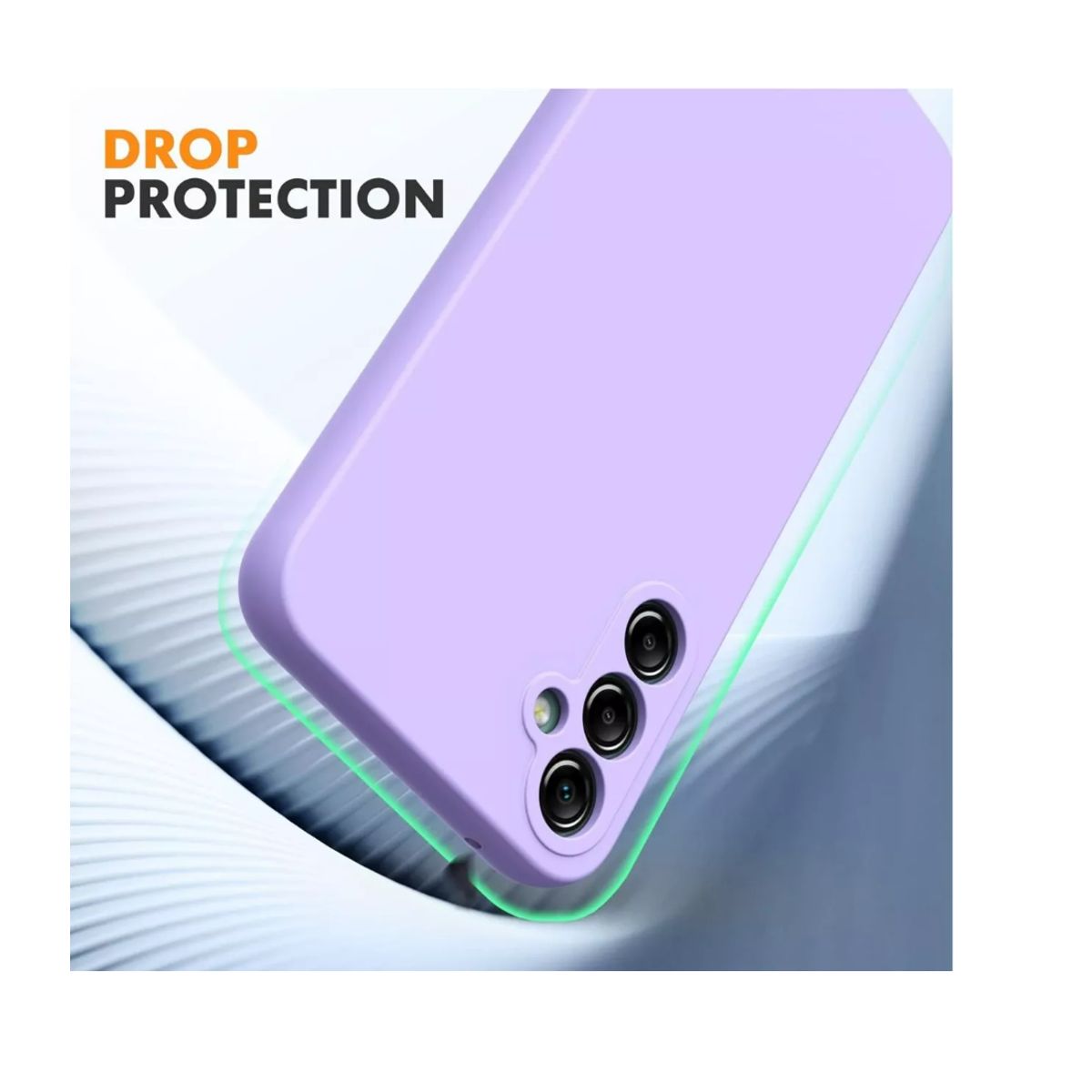 GENERICO - Carcasa Silicona Para Samsung A15 + Lamina Completa Lila