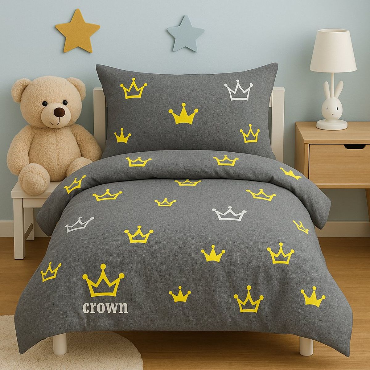 ANNGEBUT - Juego de Sábanas 1.5 Plazas Estampado Crown – AnnGebut