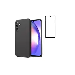 GENERICO - Carcasa Silicona Para Samsung A15 + Lamina Completa Negro