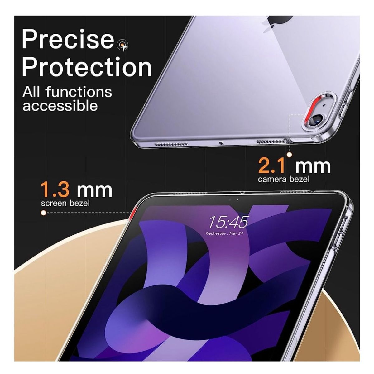 GENERICO - Funda Transparente Para iPad Air 4 Y 5 Gen 10.9 2020 2022