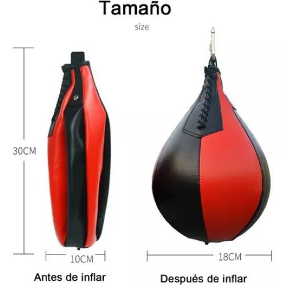 GENERICO - Pera Boxeo Inflable Con Elástico Punching Ball