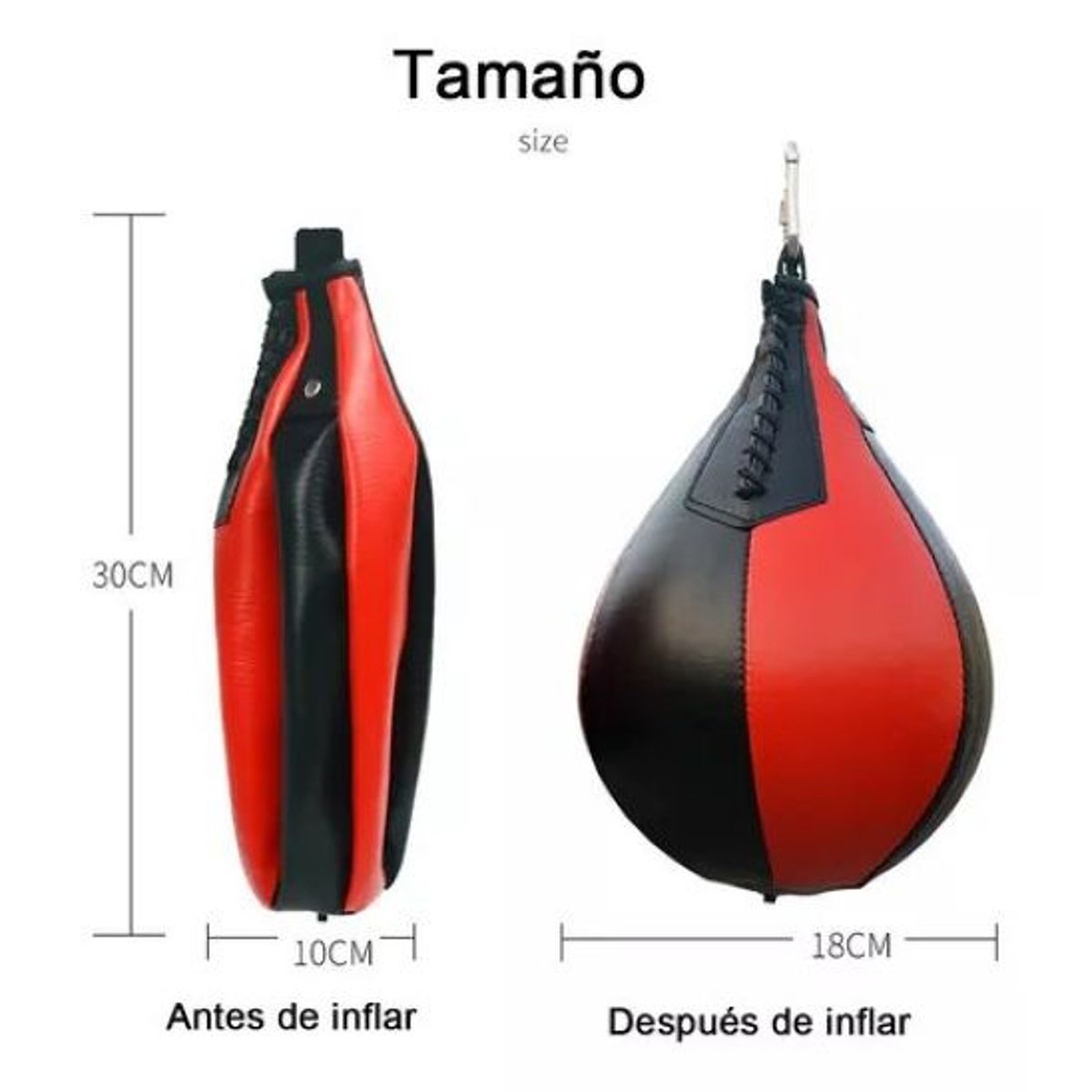 GENERICO - Pera Boxeo Inflable Con Elástico Punching Ball