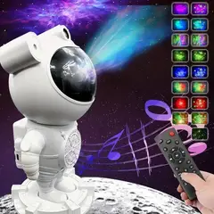 GENERICO - LAMPARA ASTRONAUTA PROYECTOR DE GALAXIA CON BLUETOOTH PARLANTE