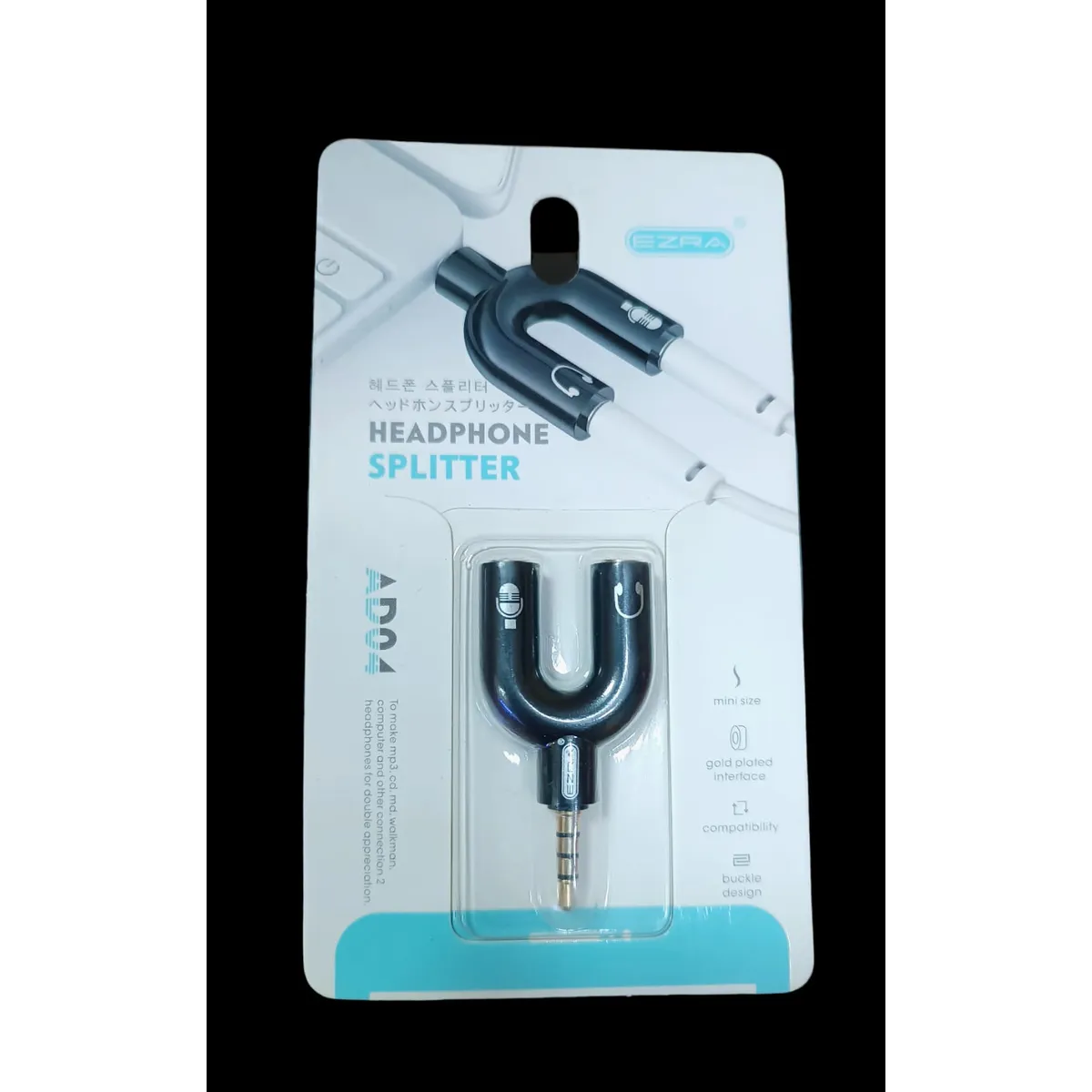 MUNDITEL - Splitter 35mm Adaptador Audio Separa Microfono Audifono