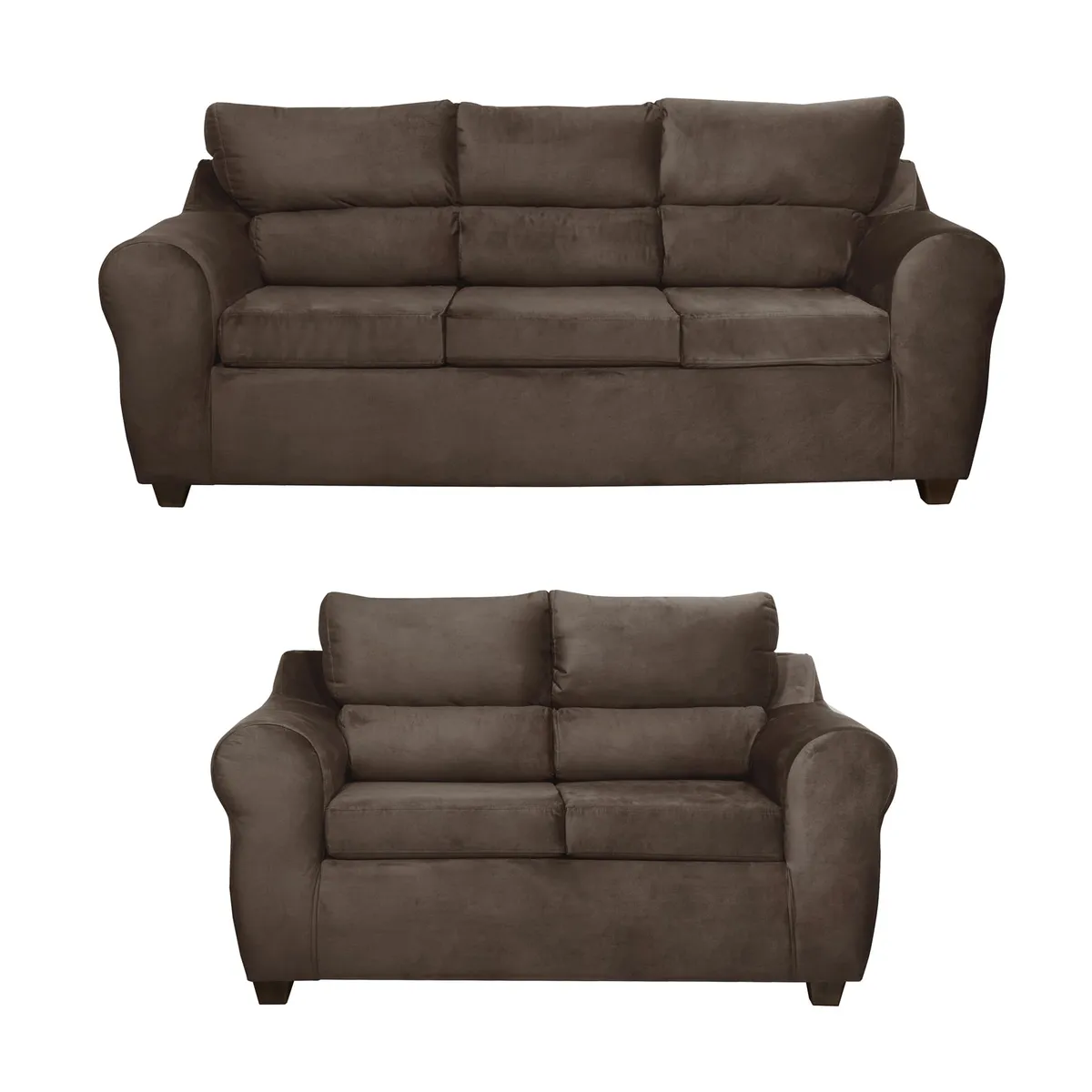 GENERICO - Juego de Living Dubai 3-2 Sofá 3 cuerpos + Sofá 2 de Cuerpos Chocolate