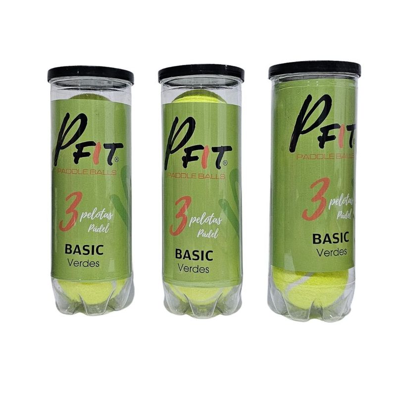 GENERICO - PACK 3 TARROS PELOTAS PADEL VERDES
