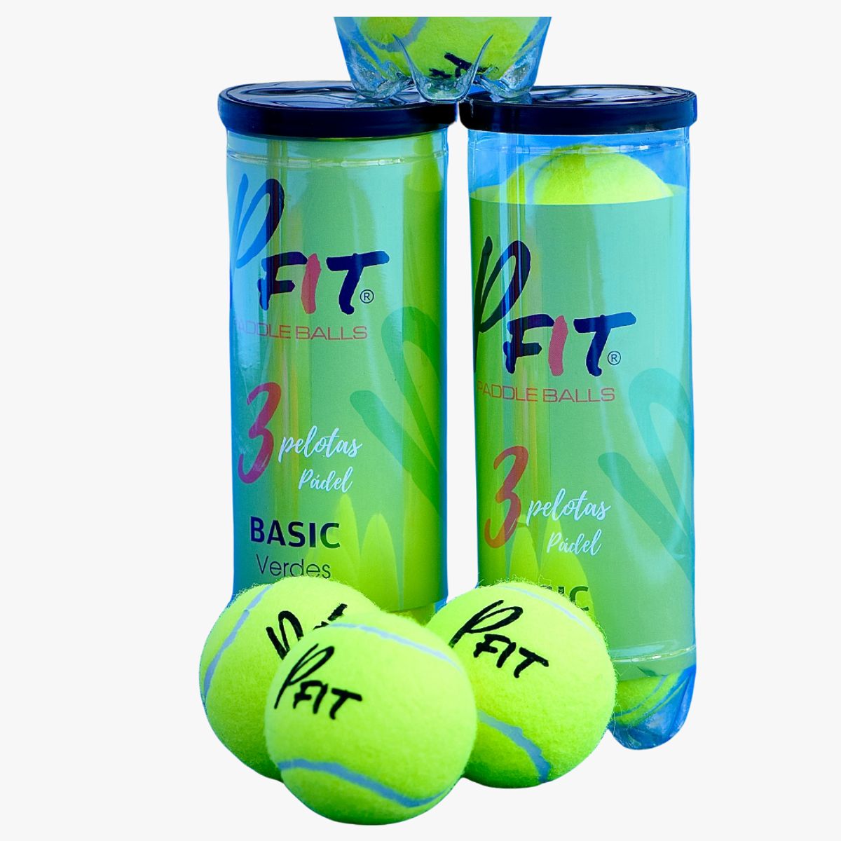 GENERICO - PACK 3 TARROS PELOTAS PADEL VERDES