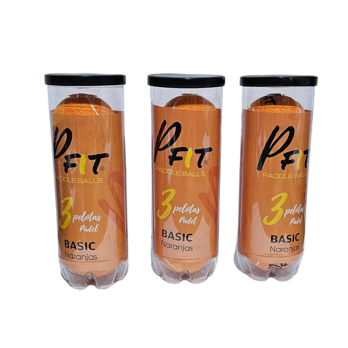 GENERICO - PACK 3 TARROS PELOTAS PADEL NARANJAS
