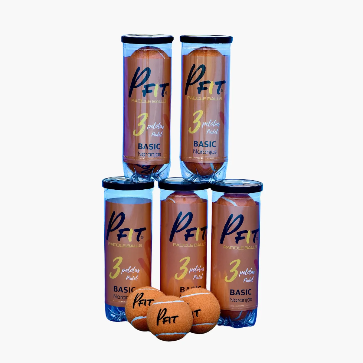 GENERICO - PACK 3 TARROS PELOTAS PADEL NARANJAS