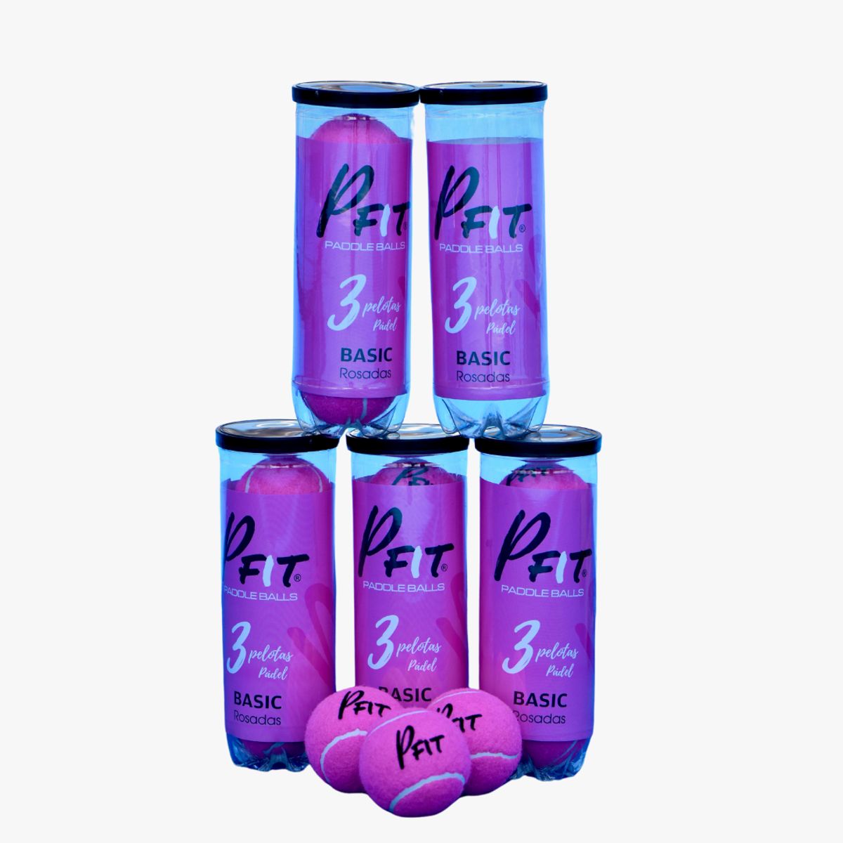 GENERICO - PACK 3 TARROS PELOTAS PADEL ROSADAS