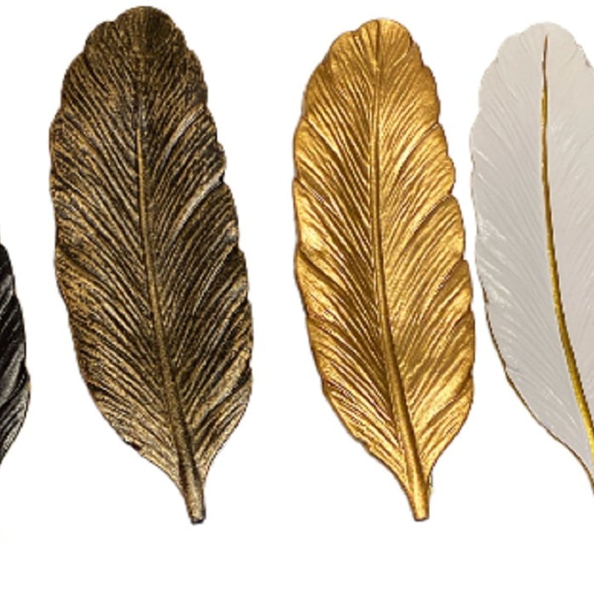 GENERICO - SET BANDEJA DECORATIVA CON FORMA DE HOJA  59.5 x 13 cm 5 UNIDADES