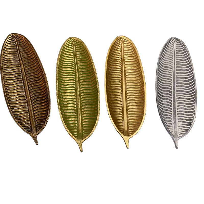 GENERICO - SET BANDEJA DECORATIVA CON FORMA DE PLUMA Medidas 40 x 14 x 2 cm