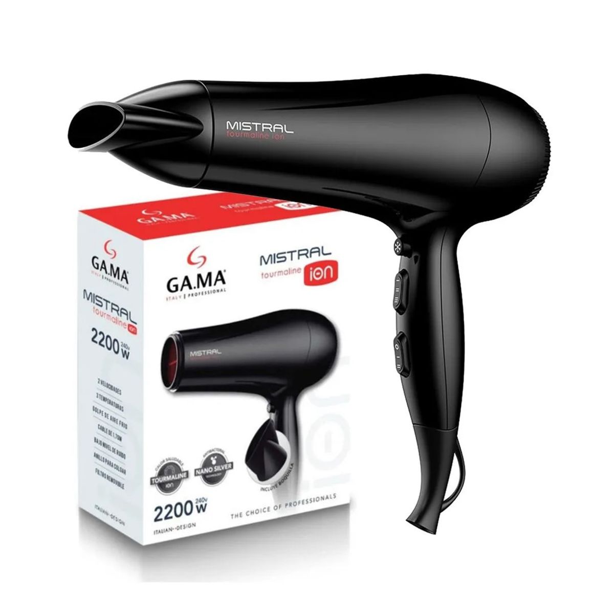 GAMA - SECADOR DE PELO MISTRAL TURMALINA ION 220