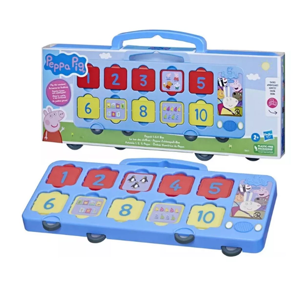 HASBRO - Peppa Pig Autobús 1, 2, 3 - Juego De Aprendizaje