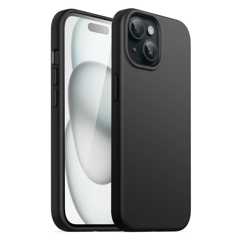 GENERICO - Carcasa Silicona Para iPhone 15 Negro