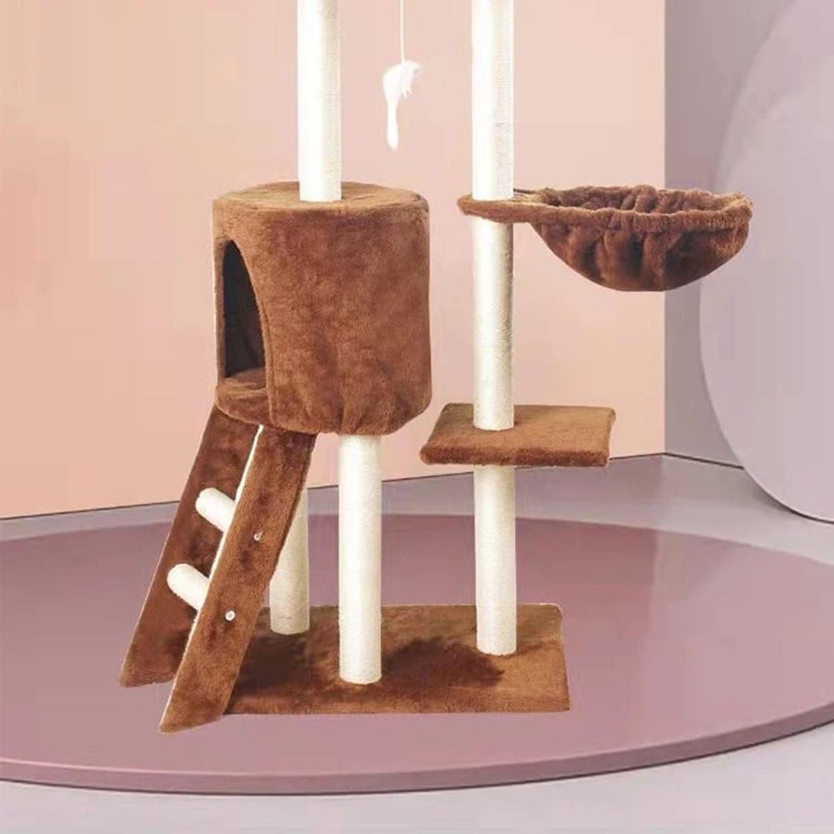 ACTUAL - Rascador Torre de Juegos Para Gatos Con Hamaca.