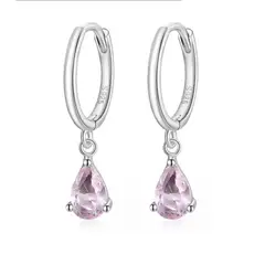 LA GARZA - Aros Plata Mujer Argolla Rose