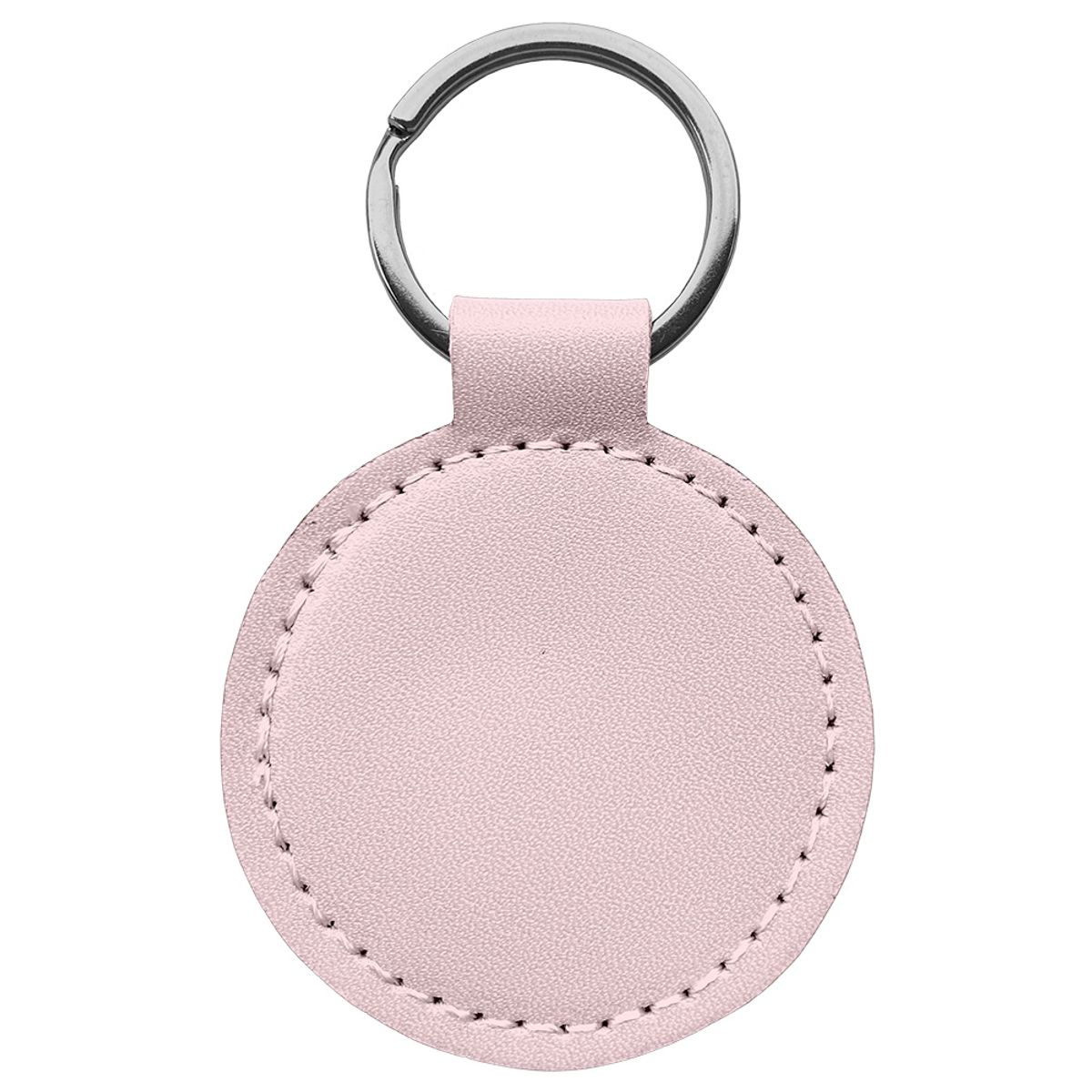 GENERICO - 10 Llaveros Colgantes Redondos De Cuero Personalizables Con Argolla