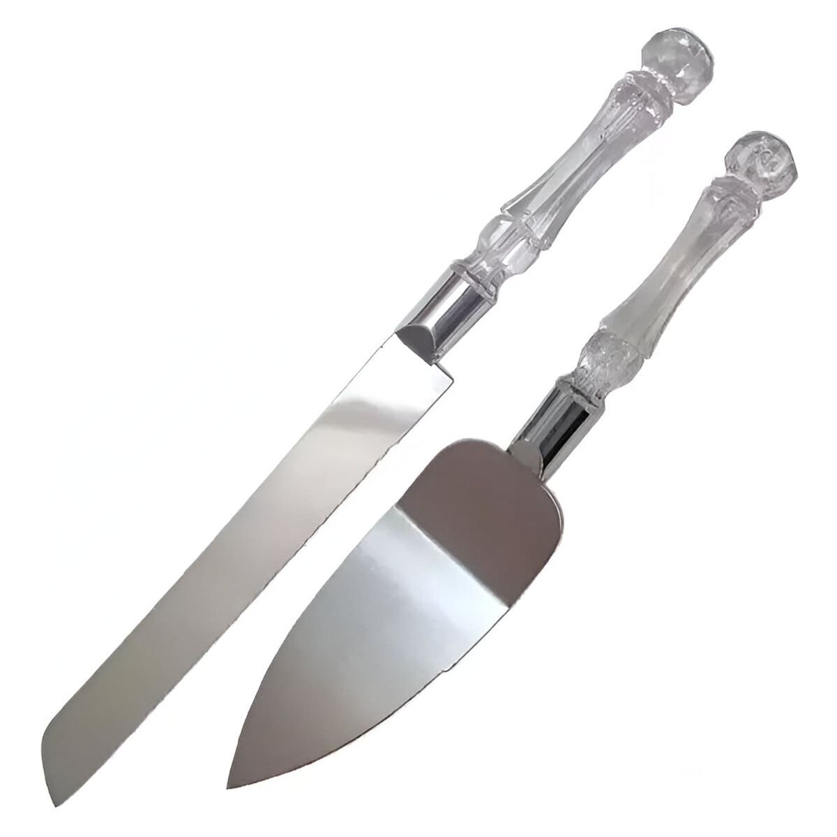 GENERICO - Set Cuchillo Y Servidor De Acero Para Torta