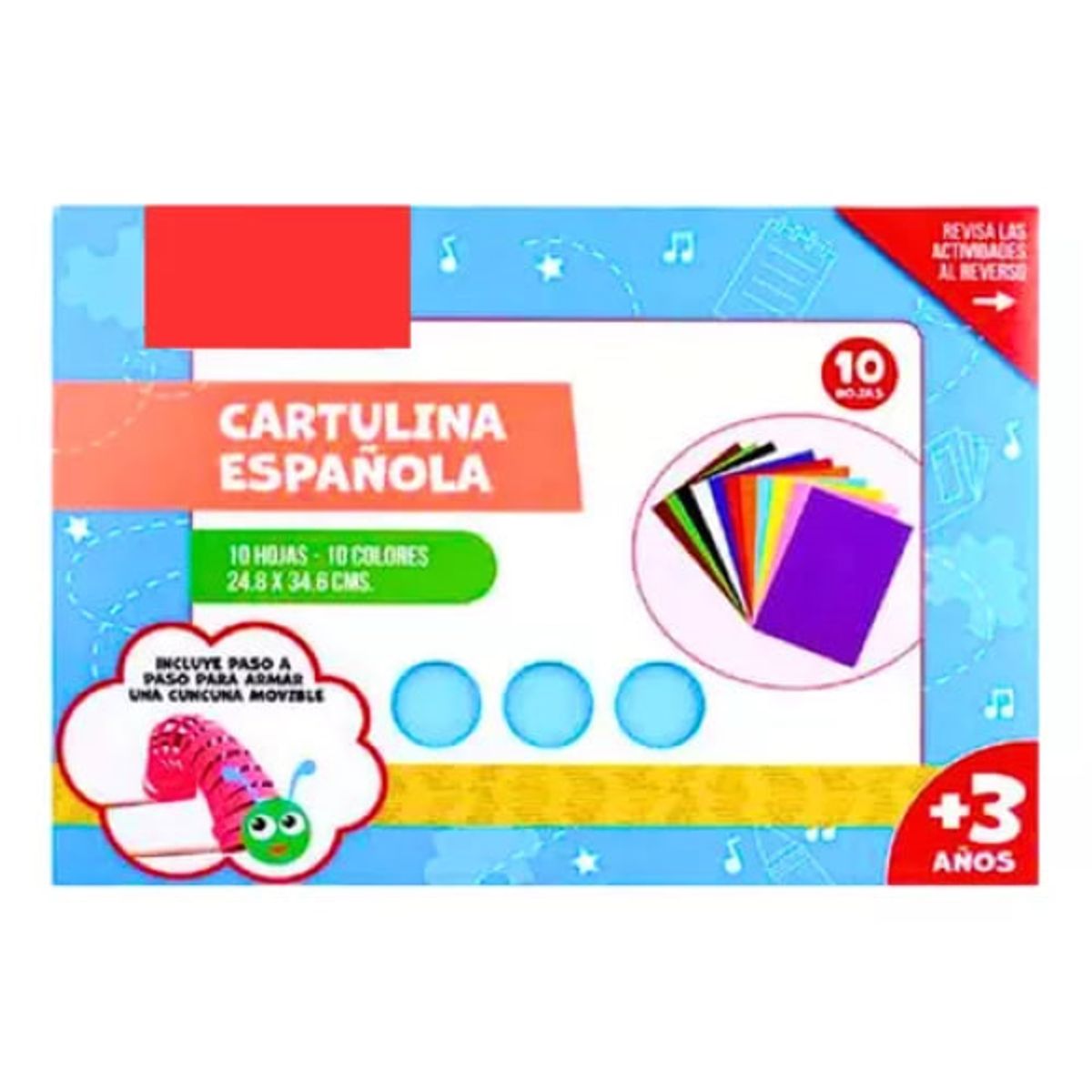 MOTARRO - Cartulina Española 10 Colores X 10 Hojas