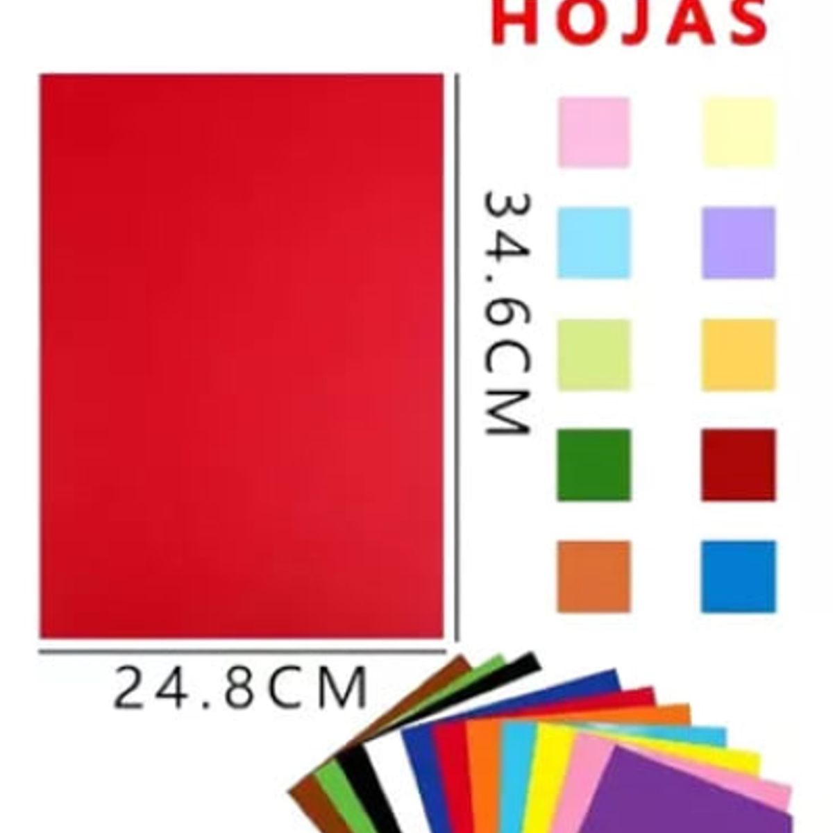 MOTARRO - Cartulina Española 10 Colores X 10 Hojas