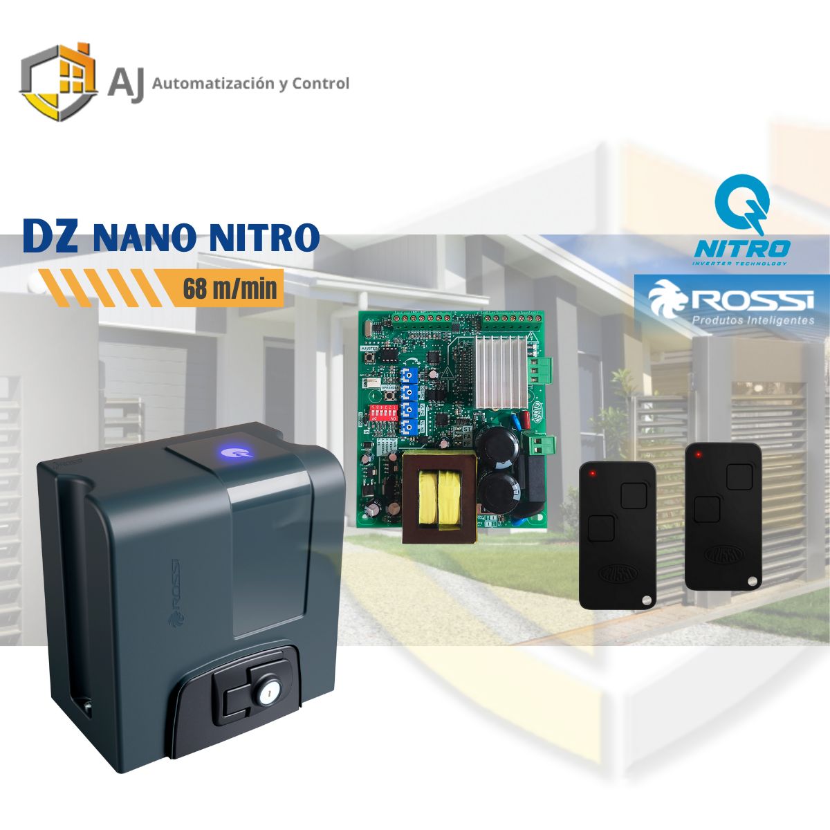 Motor Dz Nano Nitro Rossi 2 Controles Antiportonazo 68M/MIN, marca ROSSI - Foto Principal