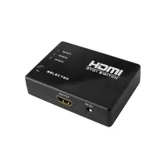 GENERICO - Spliter Switch Hdmi 3x1 Control Remoto Ultra HD 4K