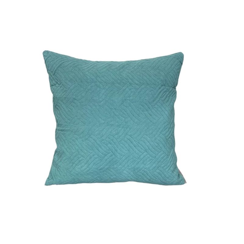 GENERICO - Funda Para Cojin Acolchada Tercipelo 43x43cm Celeste