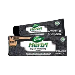 DABUR AMLA - Pasta Dental Herbl Carbón Activado+Cepillo de Dientes 150ml