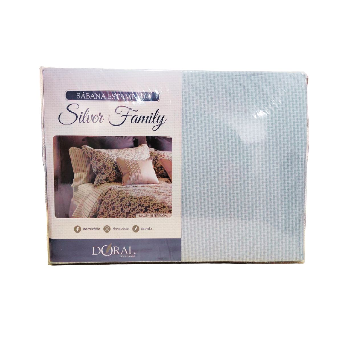 DORAL - Juego Sábanas Doral Silver Family Microfibra Estampada Gris
