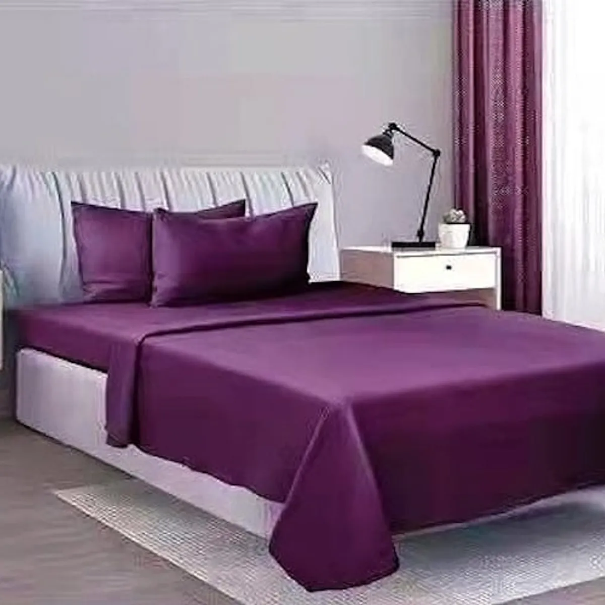 BJ HOGAR - SABANA POLAR COLOR MORADO 2 PLAZAS