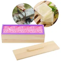 GENERICO - Molde De Silicona Rectangular Para Jabón Caja Madera 1 Kilo