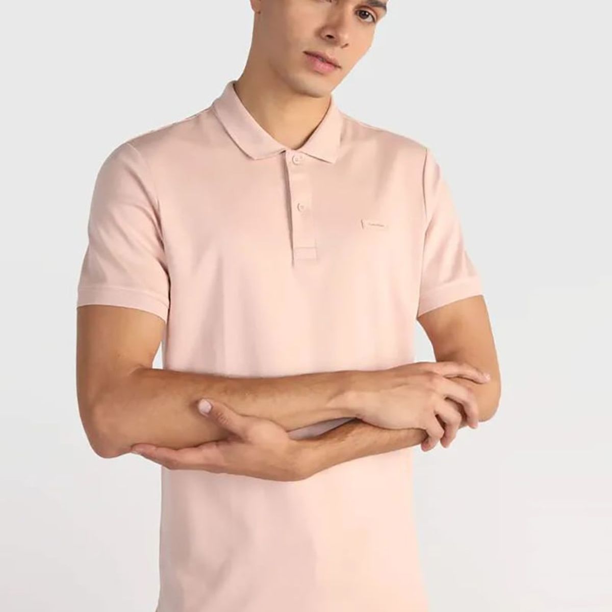 CALVIN KLEIN - Polera Smooth Slim Rosado Calvin Klein